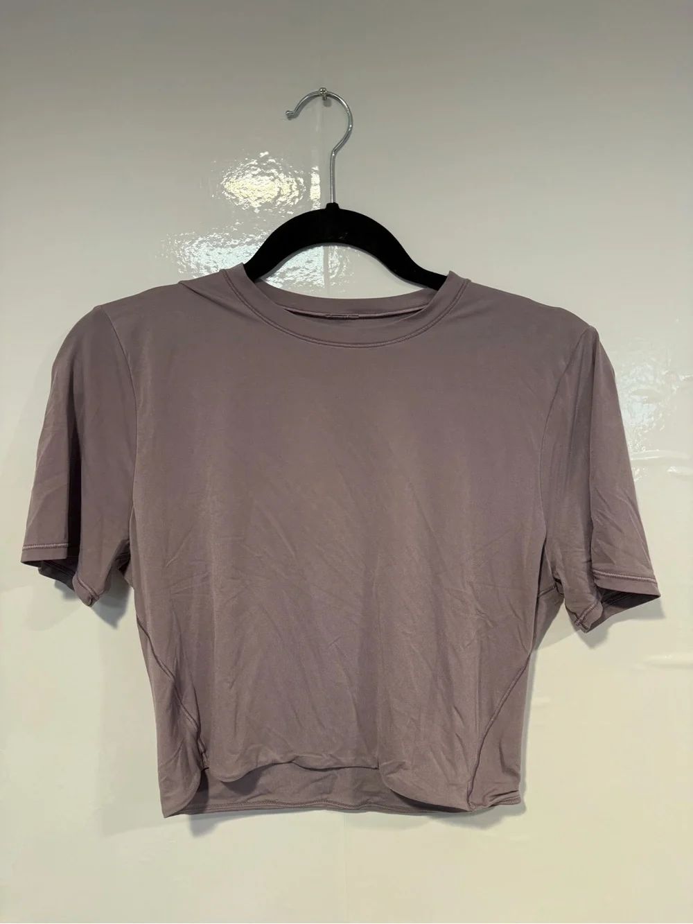 Lululemon Wundermost Short Sleeve Crop Top - Dusty Mauve